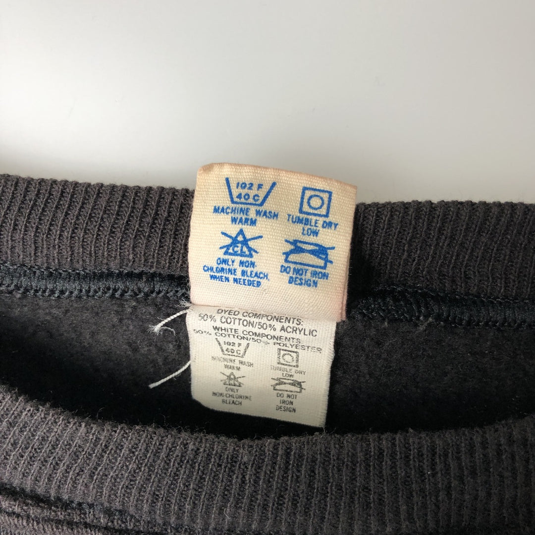 Vintage 1980'S Champion IOWA University of Iowa college sweatshirt, made in the USA, size L, men's cotton black type Vintage Second Hand