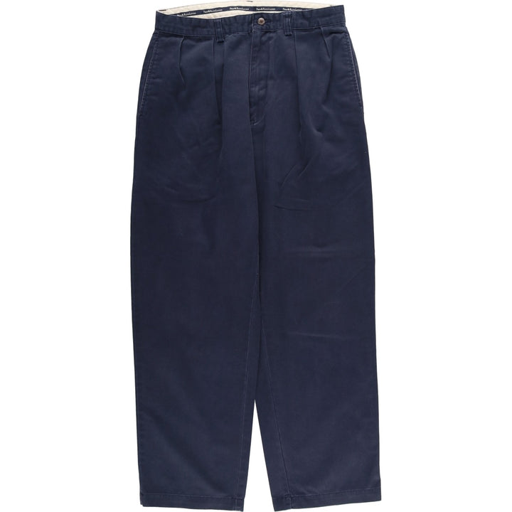 Ralph Lauren Polo Ralph Lauren Two-pleat Chino Pants for Men, W32 equivalent cotton navy blue type Vintage Second Hand