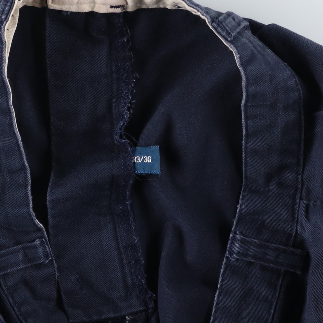 Ralph Lauren Polo Ralph Lauren Two-pleat Chino Pants for Men, W32 equivalent cotton navy blue type Vintage Second Hand
