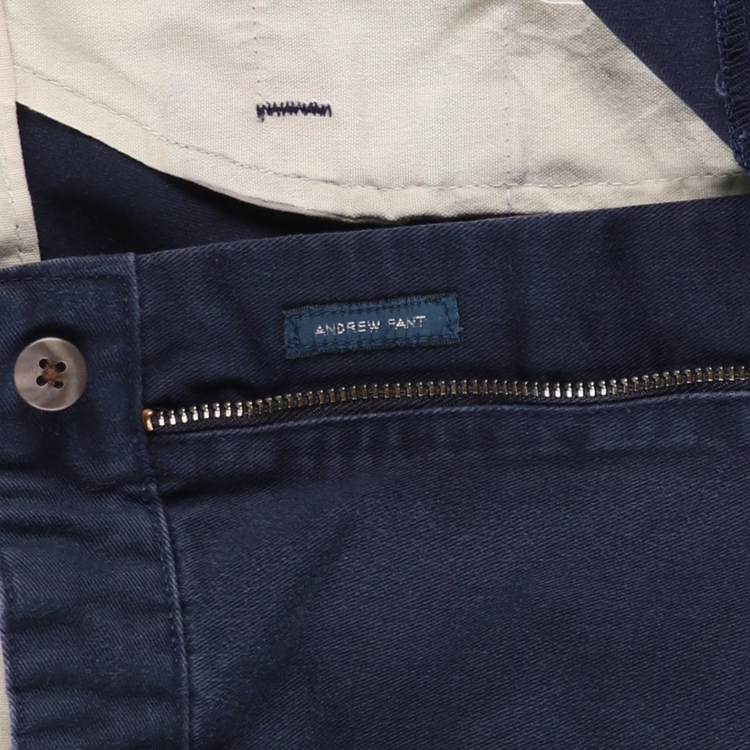 Ralph Lauren Polo Ralph Lauren Two-pleat Chino Pants for Men, W32 equivalent cotton navy blue type Vintage Second Hand