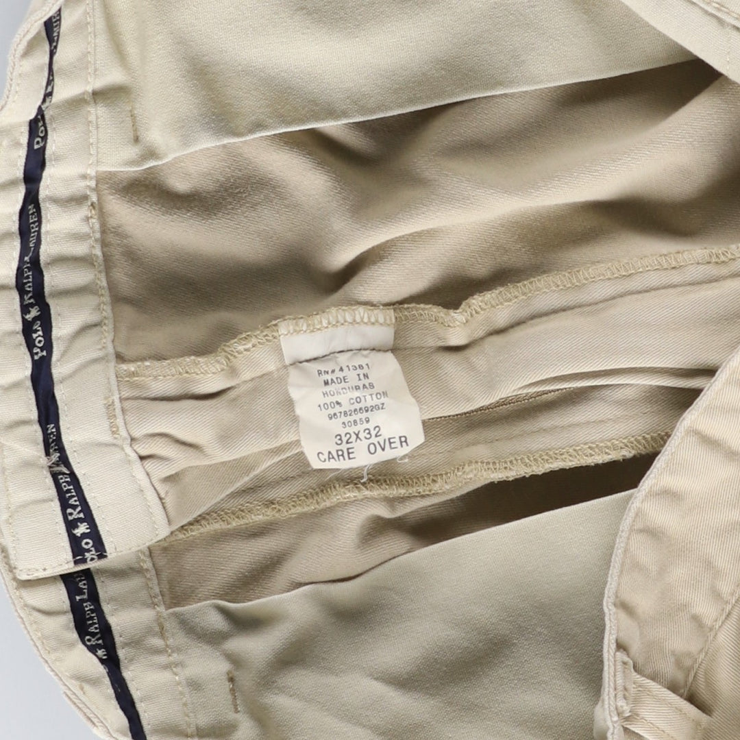 Ralph Lauren Polo Ralph Lauren Two-pleat Chino Pants for Men, W32 equivalent cotton Beige type Vintage Second Hand