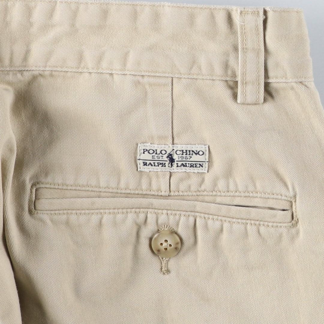Ralph Lauren Polo Ralph Lauren Two-pleat Chino Pants for Men, W32 equivalent cotton Beige type Vintage Second Hand