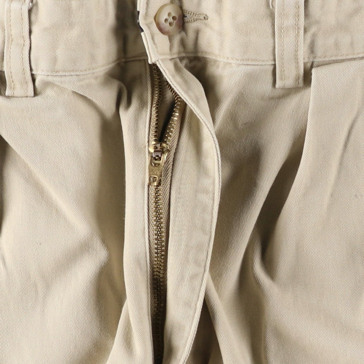 Ralph Lauren Polo Ralph Lauren Two-pleat Chino Pants for Men, W32 equivalent cotton Beige type Vintage Second Hand