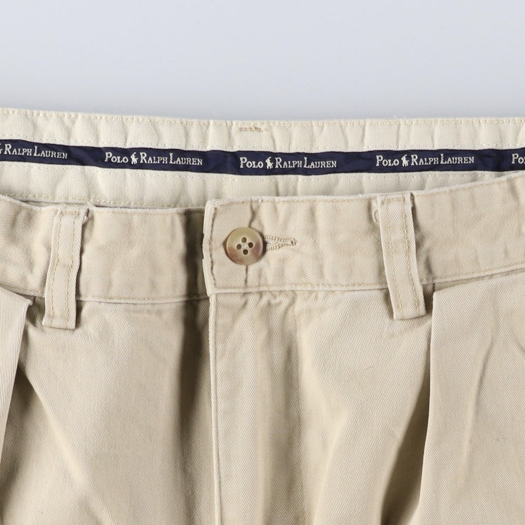 Ralph Lauren Polo Ralph Lauren Two-pleat Chino Pants for Men, W32 equivalent cotton Beige type Vintage Second Hand