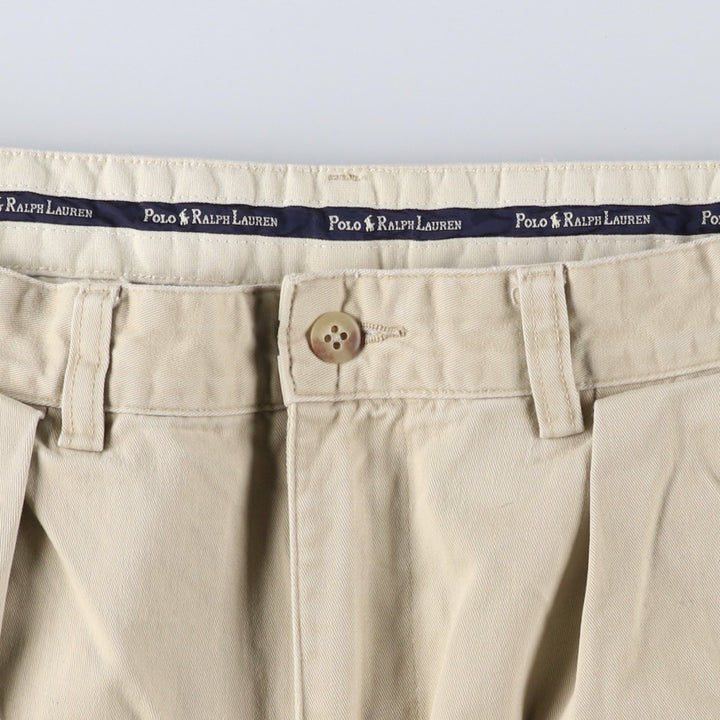 Ralph Lauren Polo Ralph Lauren Two-pleat Chino Pants for Men, W32 equivalent cotton Beige type Vintage Second Hand