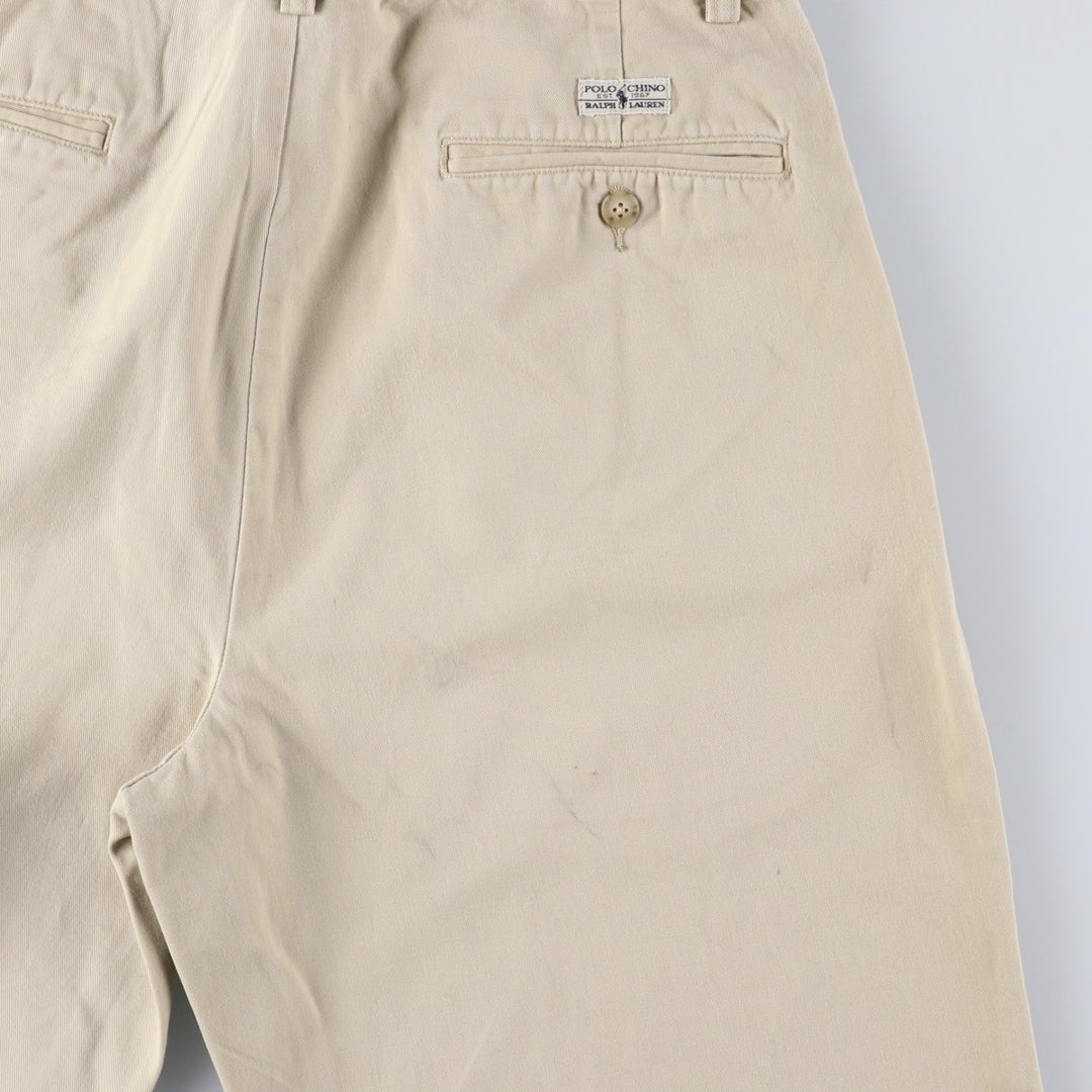 Ralph Lauren Polo Ralph Lauren Two-pleat Chino Pants for Men, W32 equivalent cotton Beige type Vintage Second Hand