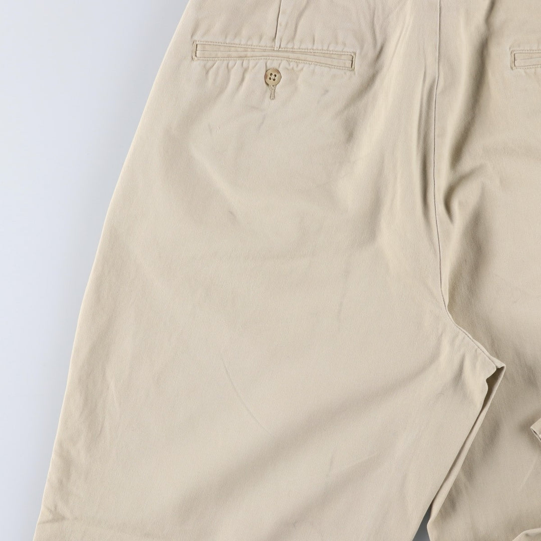 Ralph Lauren Polo Ralph Lauren Two-pleat Chino Pants for Men, W32 equivalent cotton Beige type Vintage Second Hand