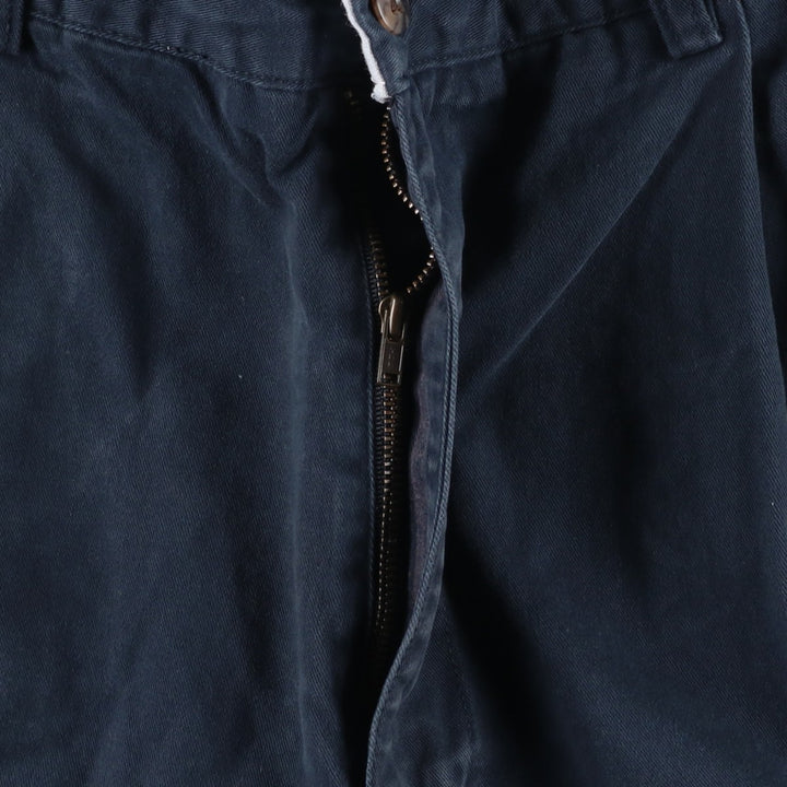 Ralph Lauren POLO by Ralph Lauren Two-pleat Chino Pants for Men, W32 equivalent cotton navy blue type Vintage Second Hand