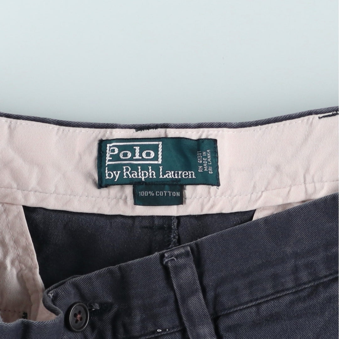 Ralph Lauren POLO by Ralph Lauren Chino Pants Men's W34 equivalent cotton navy blue type Vintage Second Hand