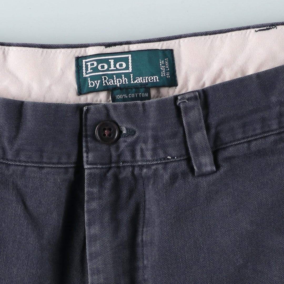 Ralph Lauren POLO by Ralph Lauren Chino Pants Men's W34 equivalent cotton navy blue type Vintage Second Hand
