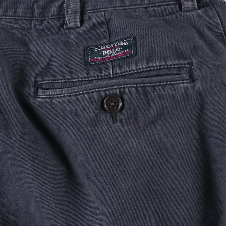 Ralph Lauren POLO by Ralph Lauren Chino Pants Men's W34 equivalent cotton navy blue type Vintage Second Hand