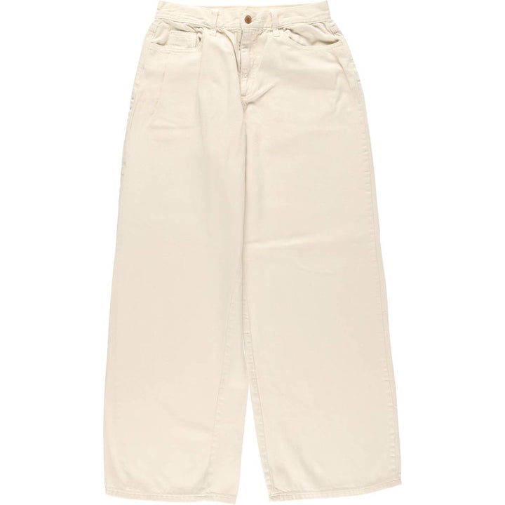 Universal Thread Wide Denim Pants, Women's Size L (W30) cotton ivory Vintage Second Hand