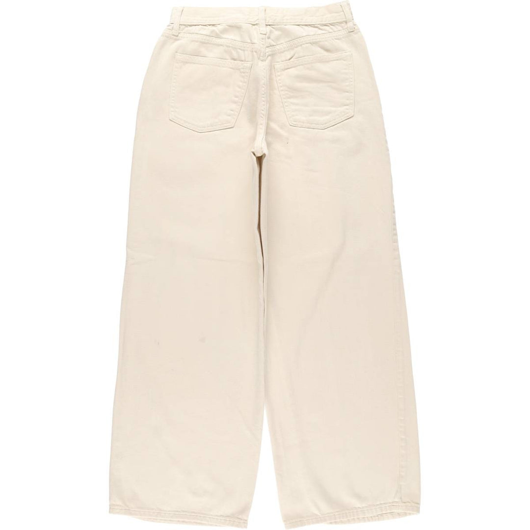 Universal Thread Wide Denim Pants, Women's Size L (W30) cotton ivory Vintage Second Hand