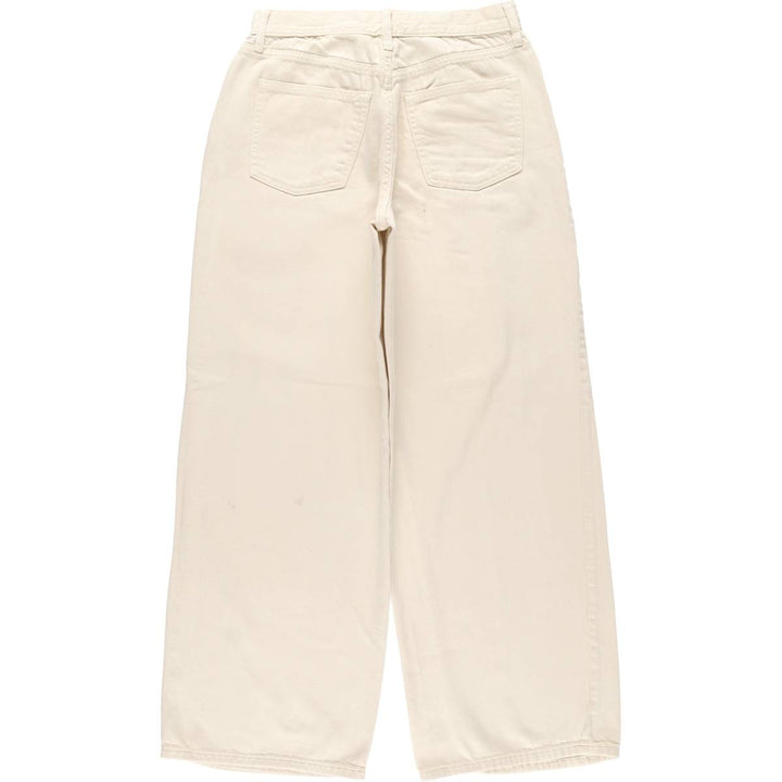 Universal Thread Wide Denim Pants, Women's Size L (W30) cotton ivory Vintage Second Hand