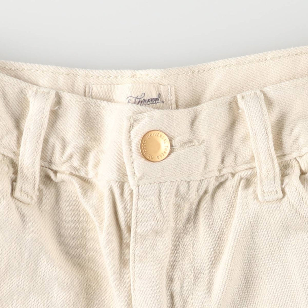 Universal Thread Wide Denim Pants, Women's Size L (W30) cotton ivory Vintage Second Hand