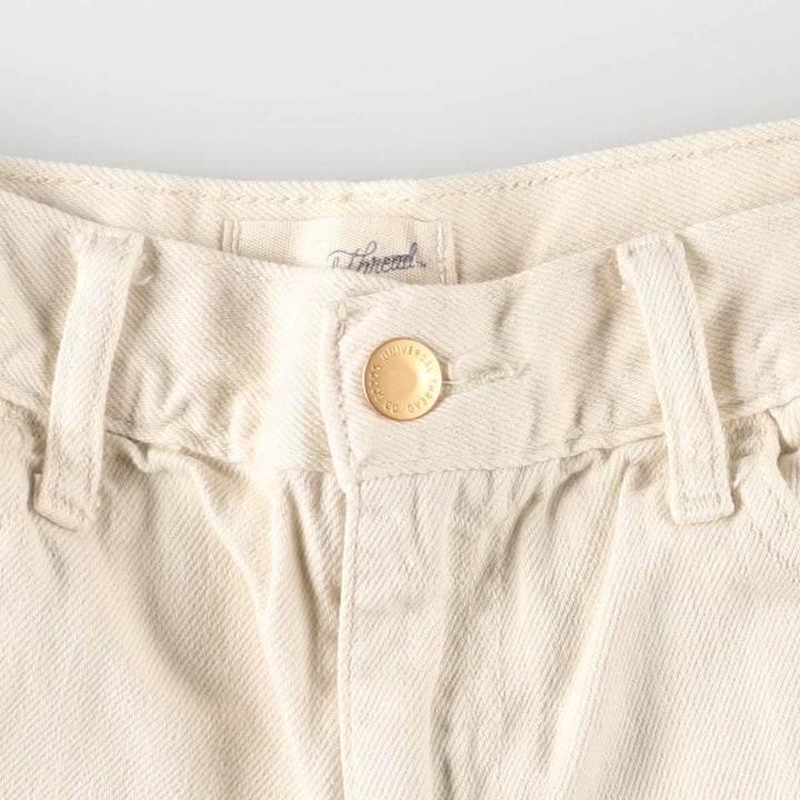 Universal Thread Wide Denim Pants, Women's Size L (W30) cotton ivory Vintage Second Hand