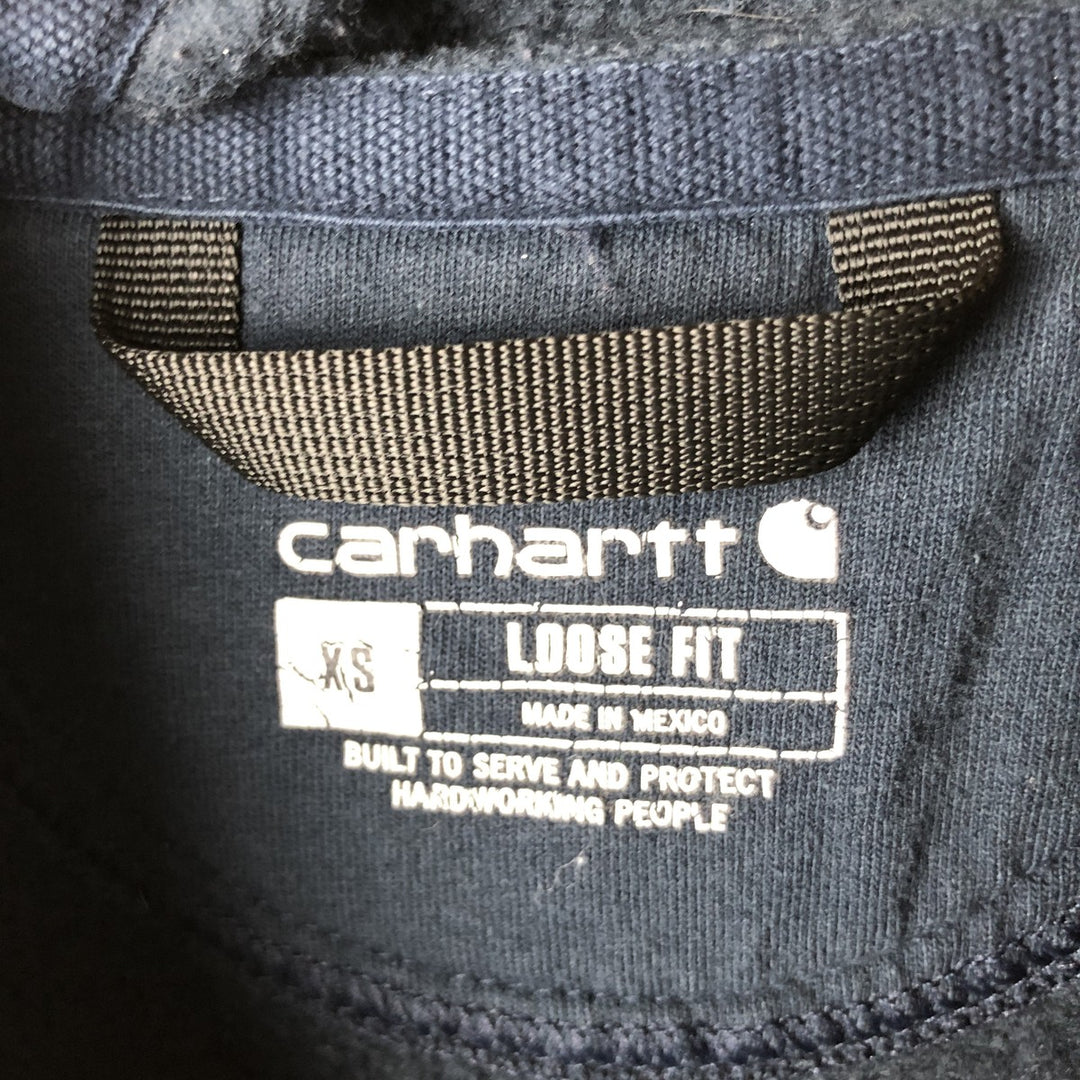 Carhartt Loose Fit Pullover Hoodie, Men's Size XS unclear navy blue type Vintage Second Hand