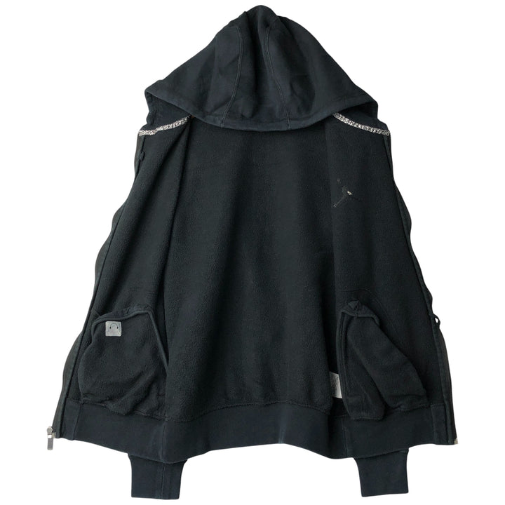 Nike Jordan Sweat Full Zip Hoodie, Men's Size Small cotton black type Vintage Second Hand