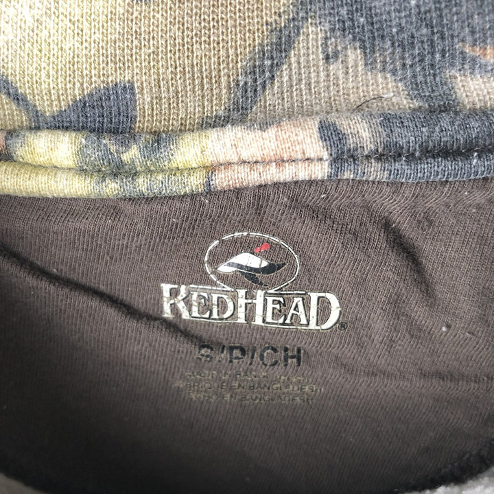 RED HEAD Camouflage Pattern Realtree Camo Sweatshirt, Men's Size Small cotton Khaki type Vintage Second Hand