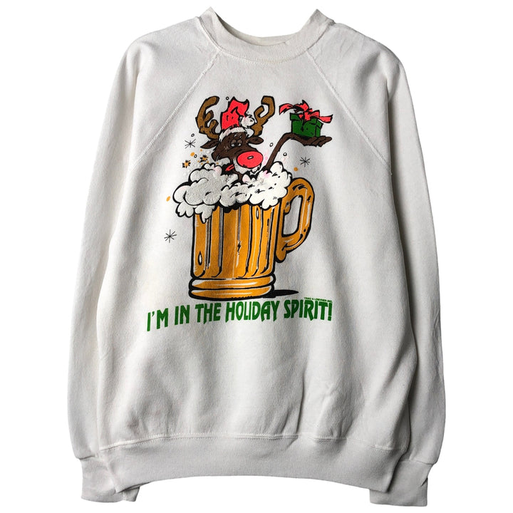 Vintage 80s-90'S USSWEATS sweatshirt, made in the USA, size M, men's cotton white type Vintage Second Hand