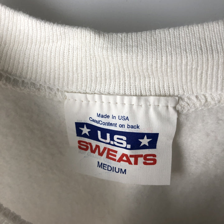 Vintage 80s-90'S USSWEATS sweatshirt, made in the USA, size M, men's cotton white type Vintage Second Hand
