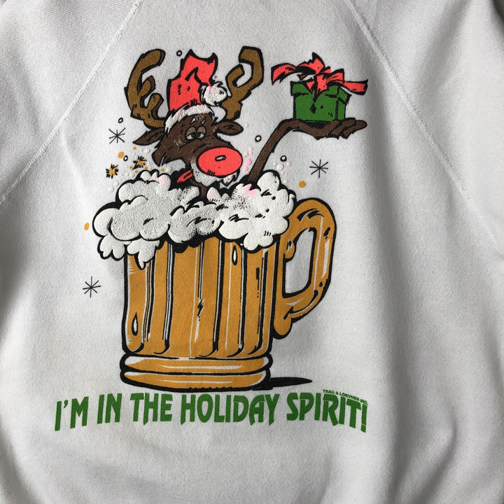 Vintage 80s-90'S USSWEATS sweatshirt, made in the USA, size M, men's cotton white type Vintage Second Hand