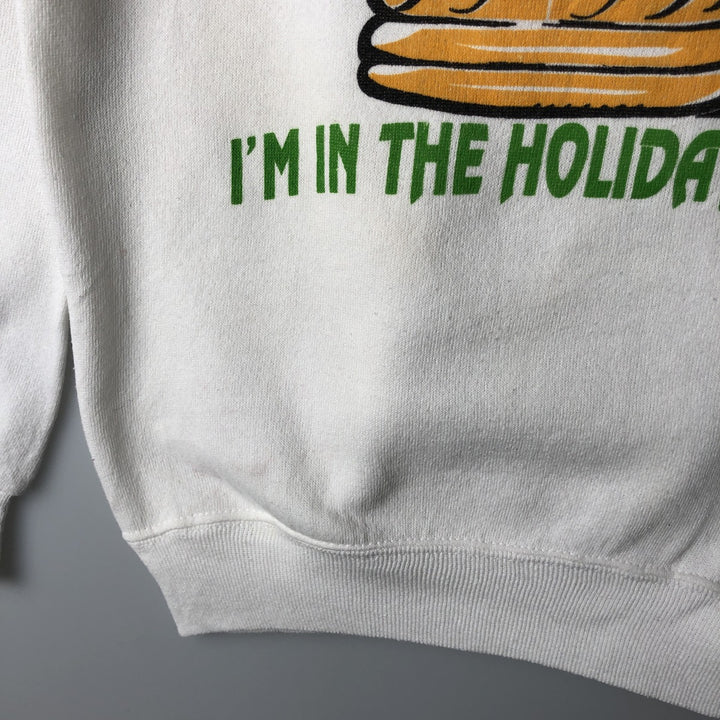 Vintage 80s-90'S USSWEATS sweatshirt, made in the USA, size M, men's cotton white type Vintage Second Hand