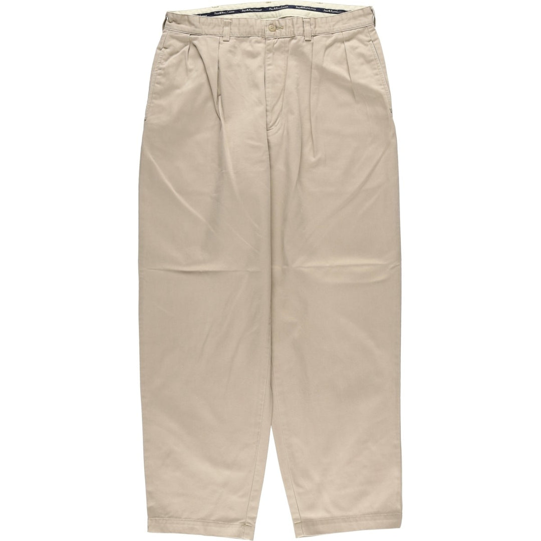 Ralph Lauren Polo Ralph Lauren Two-pleat Chino Pants for Men, W34 equivalent cotton Beige type Vintage Second Hand