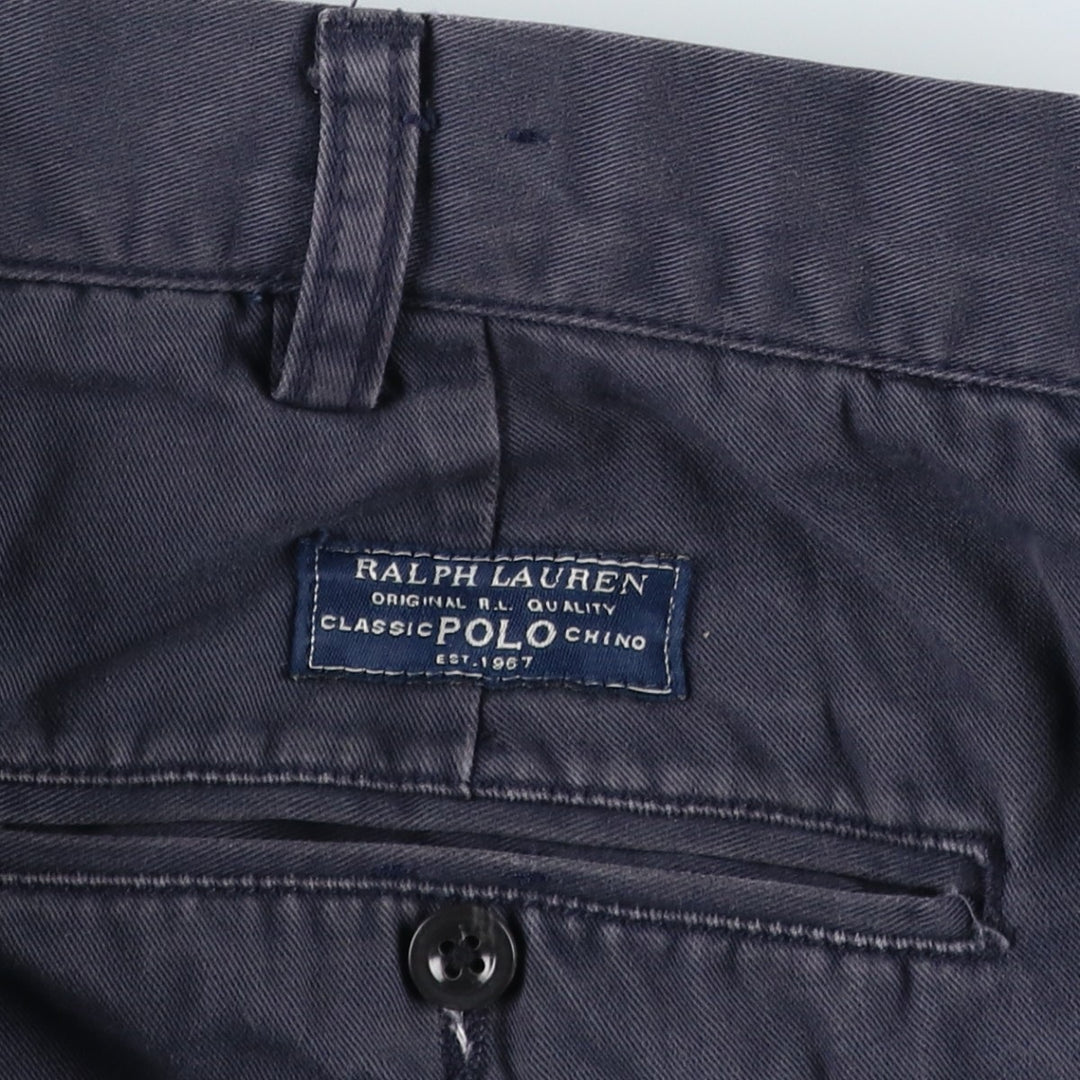 Ralph Lauren POLO by Ralph Lauren Chino Pants Men's W32 equivalent cotton navy blue type Vintage Second Hand