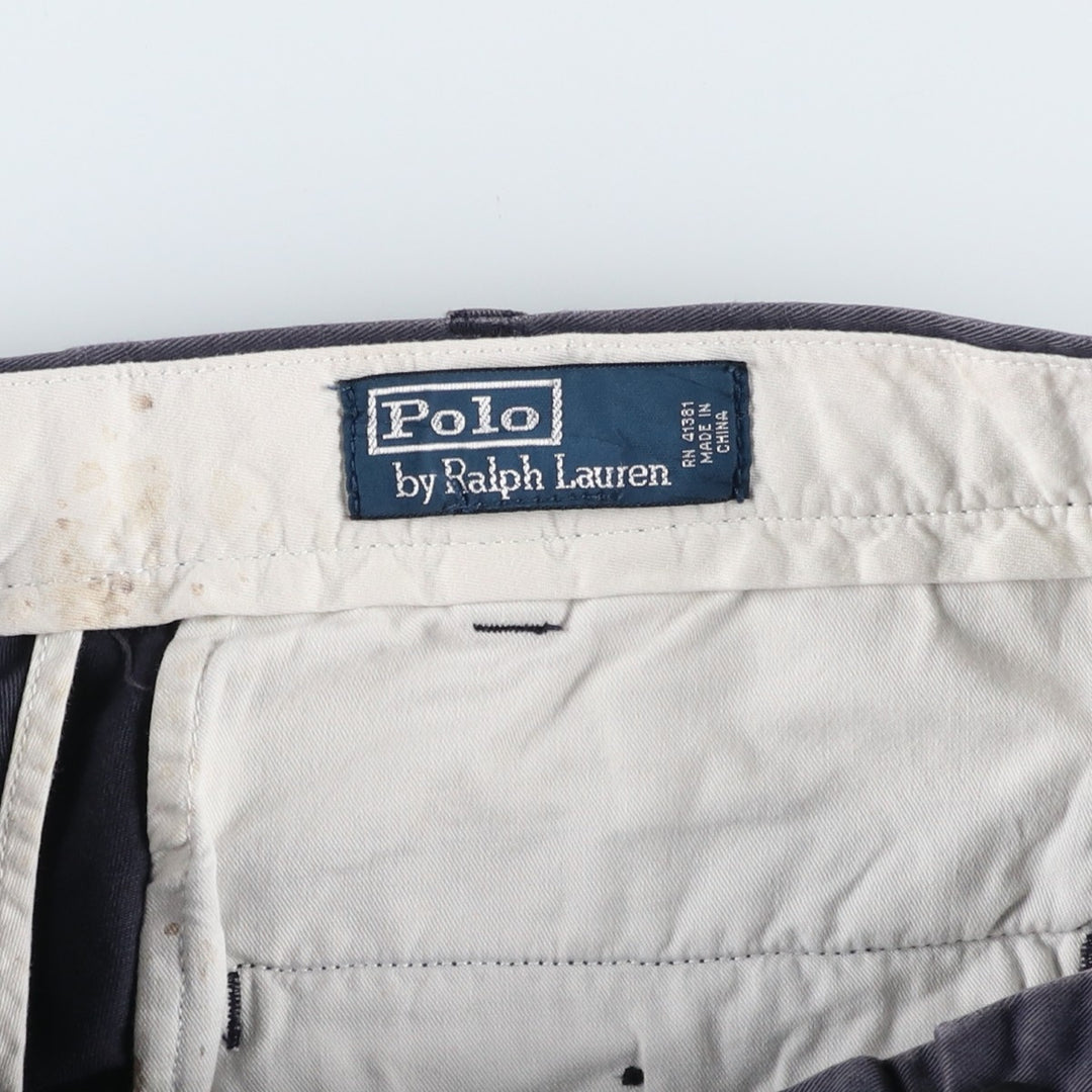 Ralph Lauren POLO by Ralph Lauren Chino Pants Men's W32 equivalent cotton navy blue type Vintage Second Hand