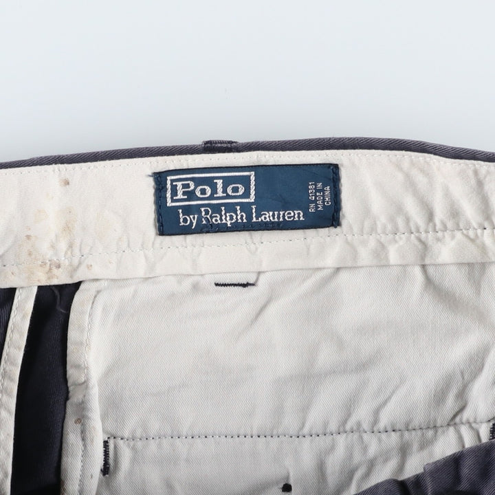 Ralph Lauren POLO by Ralph Lauren Chino Pants Men's W32 equivalent cotton navy blue type Vintage Second Hand