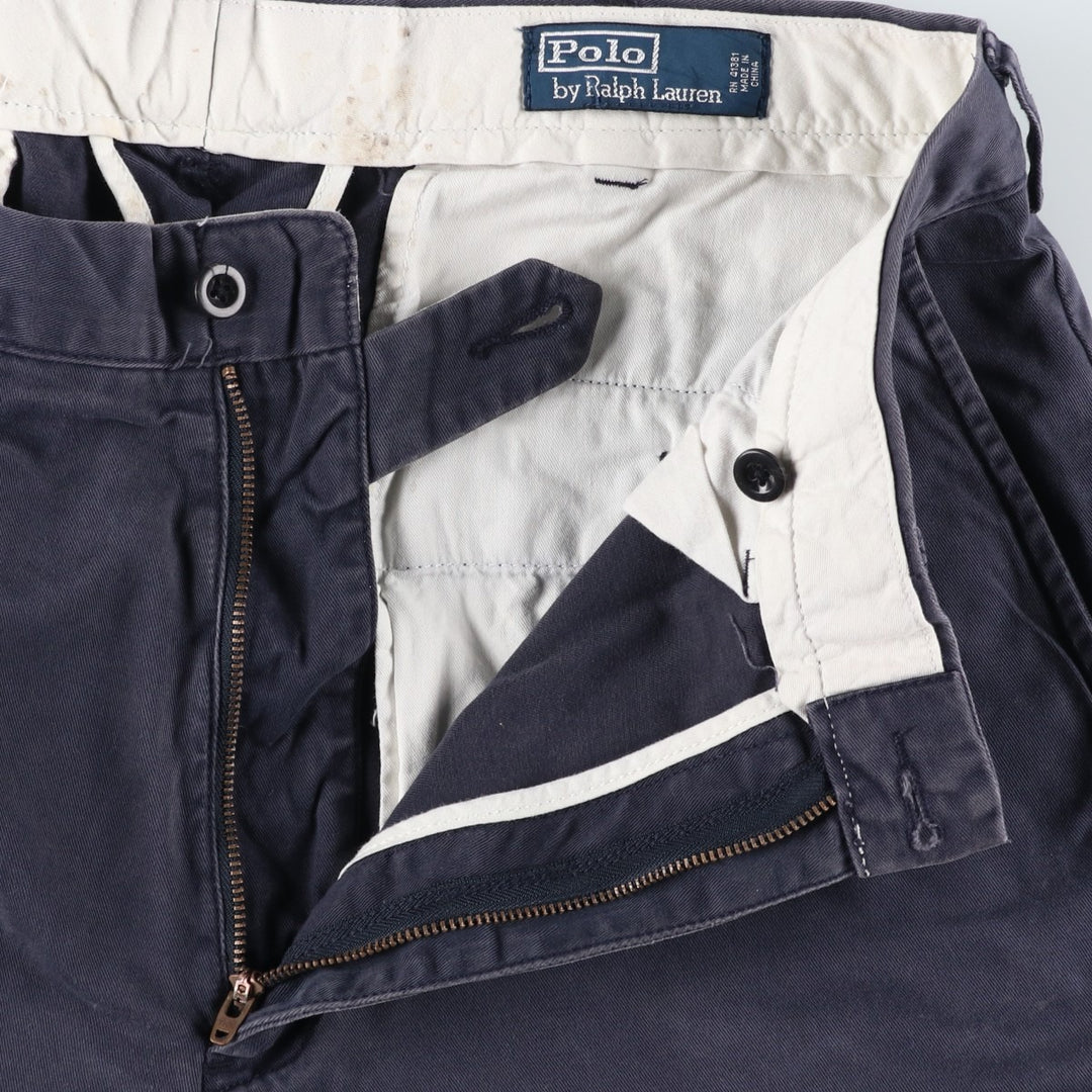 Ralph Lauren POLO by Ralph Lauren Chino Pants Men's W32 equivalent cotton navy blue type Vintage Second Hand