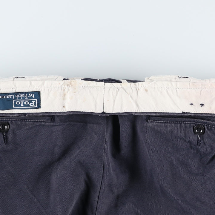 Ralph Lauren POLO by Ralph Lauren Chino Pants Men's W32 equivalent cotton navy blue type Vintage Second Hand