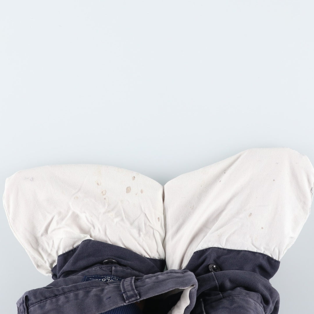Ralph Lauren POLO by Ralph Lauren Chino Pants Men's W32 equivalent cotton navy blue type Vintage Second Hand