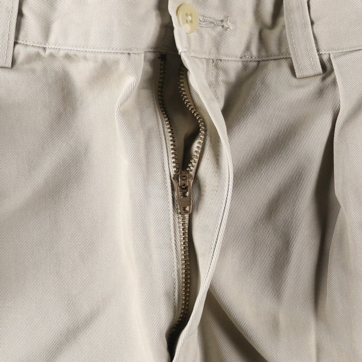 Ralph Lauren POLO by Ralph Lauren ANDREW PANT Two-pleat chino pants for men, equivalent to W34 cotton Beige type Vintage Second Hand