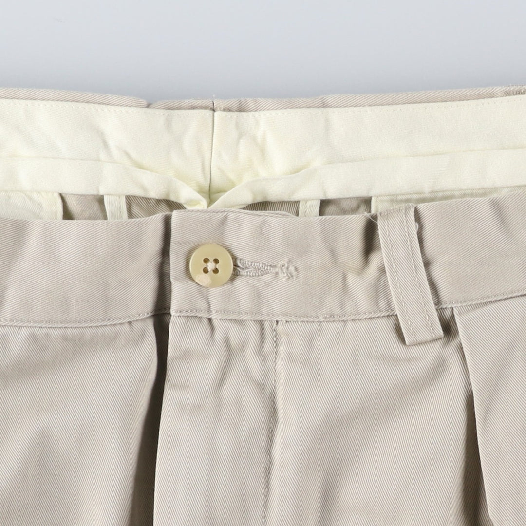 Ralph Lauren POLO by Ralph Lauren ANDREW PANT Two-pleat chino pants for men, equivalent to W34 cotton Beige type Vintage Second Hand