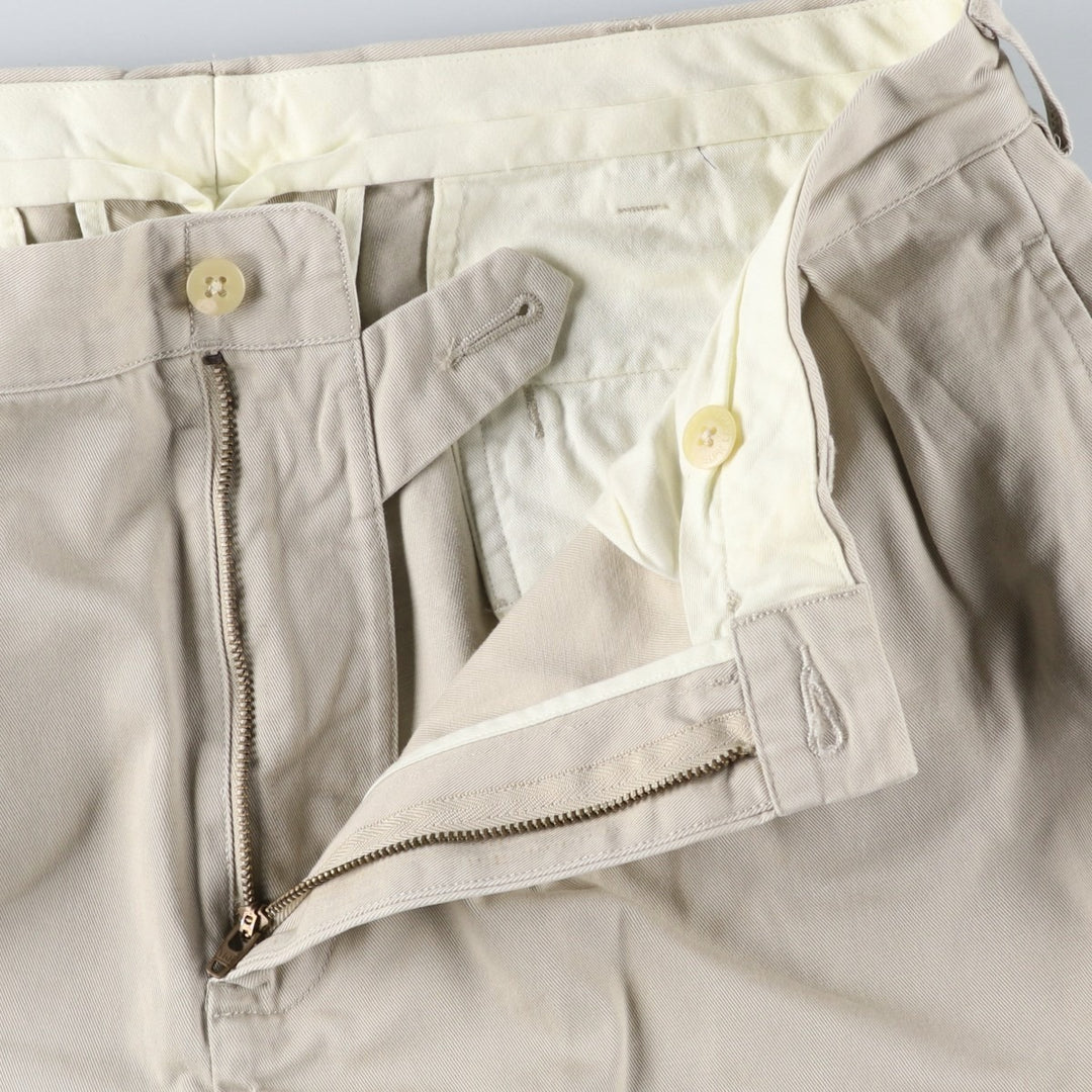 Ralph Lauren POLO by Ralph Lauren ANDREW PANT Two-pleat chino pants for men, equivalent to W34 cotton Beige type Vintage Second Hand