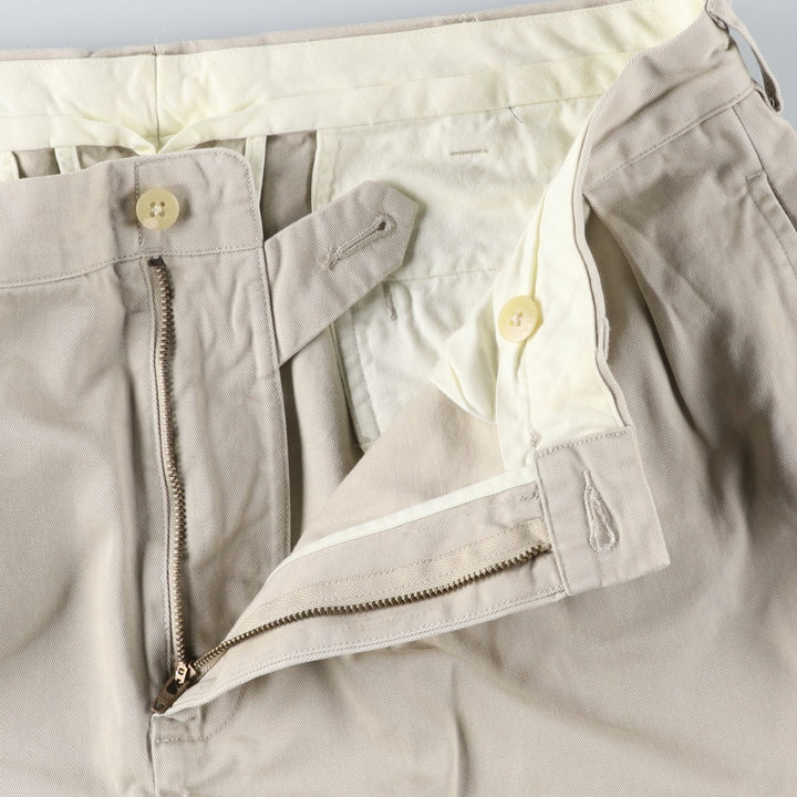 Ralph Lauren POLO by Ralph Lauren ANDREW PANT Two-pleat chino pants for men, equivalent to W34 cotton Beige type Vintage Second Hand