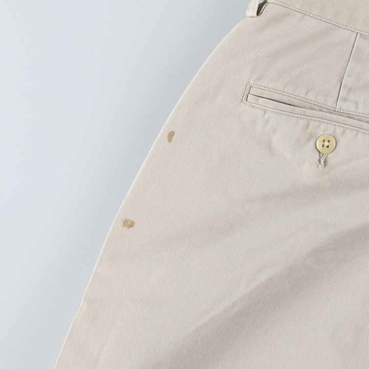 Ralph Lauren POLO by Ralph Lauren ANDREW PANT Two-pleat chino pants for men, equivalent to W34 cotton Beige type Vintage Second Hand