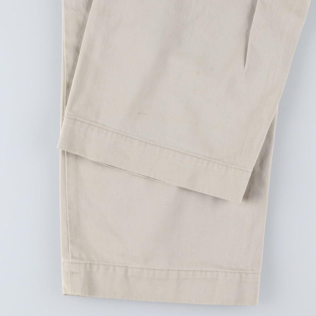 Ralph Lauren POLO by Ralph Lauren ANDREW PANT Two-pleat chino pants for men, equivalent to W34 cotton Beige type Vintage Second Hand