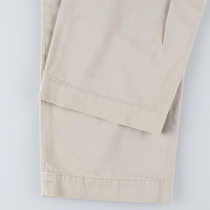 Ralph Lauren POLO by Ralph Lauren ANDREW PANT Two-pleat chino pants for men, equivalent to W34 cotton Beige type Vintage Second Hand