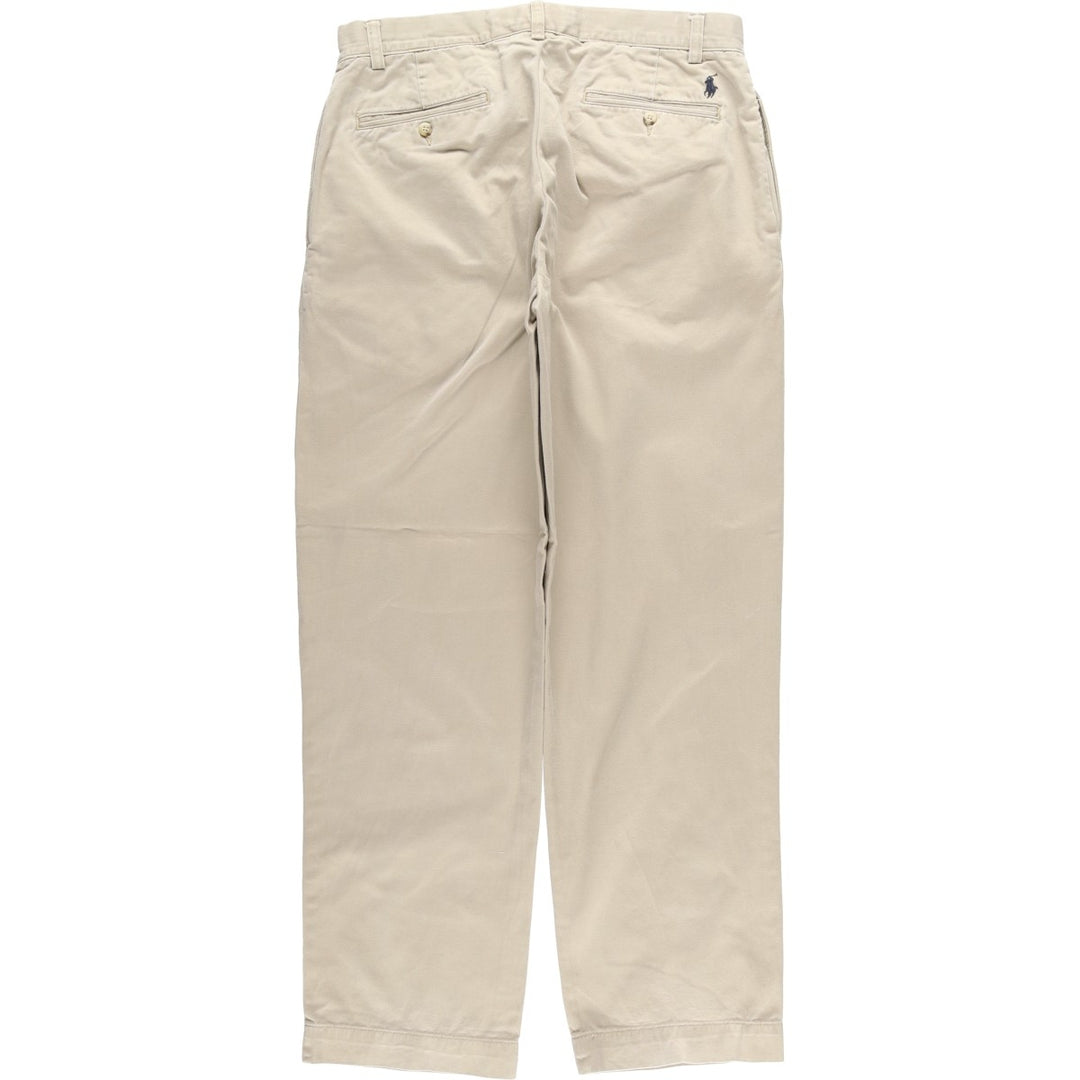 Ralph Lauren POLO by Ralph Lauren ETHAN PANT, two-pleat chino pants, men's size W33 cotton Beige type Vintage Second Hand