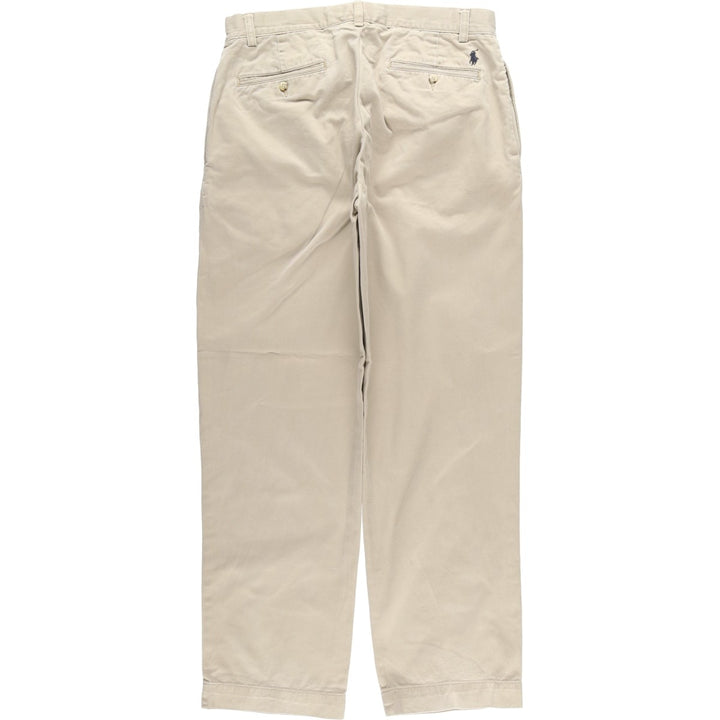 Ralph Lauren POLO by Ralph Lauren ETHAN PANT, two-pleat chino pants, men's size W33 cotton Beige type Vintage Second Hand