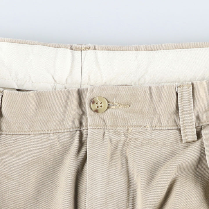 Ralph Lauren POLO by Ralph Lauren ETHAN PANT, two-pleat chino pants, men's size W33 cotton Beige type Vintage Second Hand