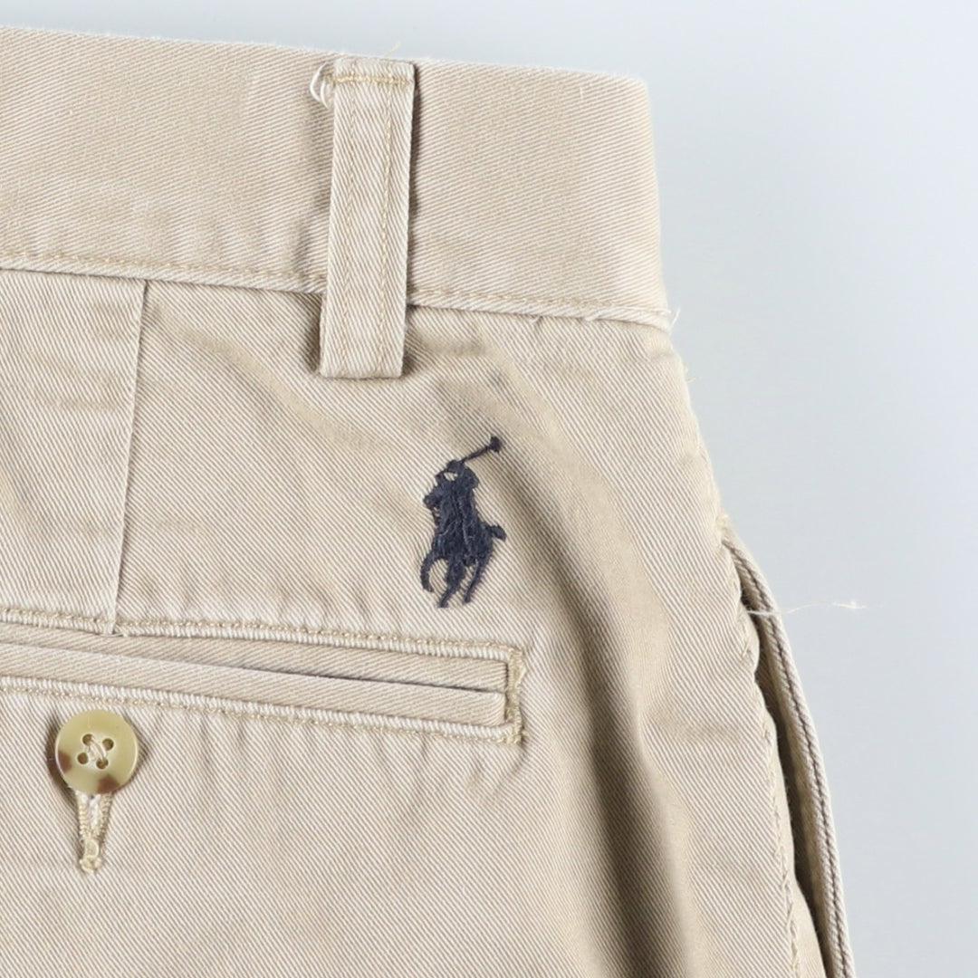 Ralph Lauren POLO by Ralph Lauren ETHAN PANT, two-pleat chino pants, men's size W33 cotton Beige type Vintage Second Hand