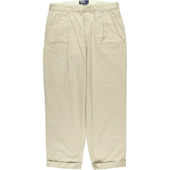 Ralph Lauren POLO by Ralph Lauren Two-pleat Chino Pants for Men, W36 cotton Beige type Vintage Second Hand