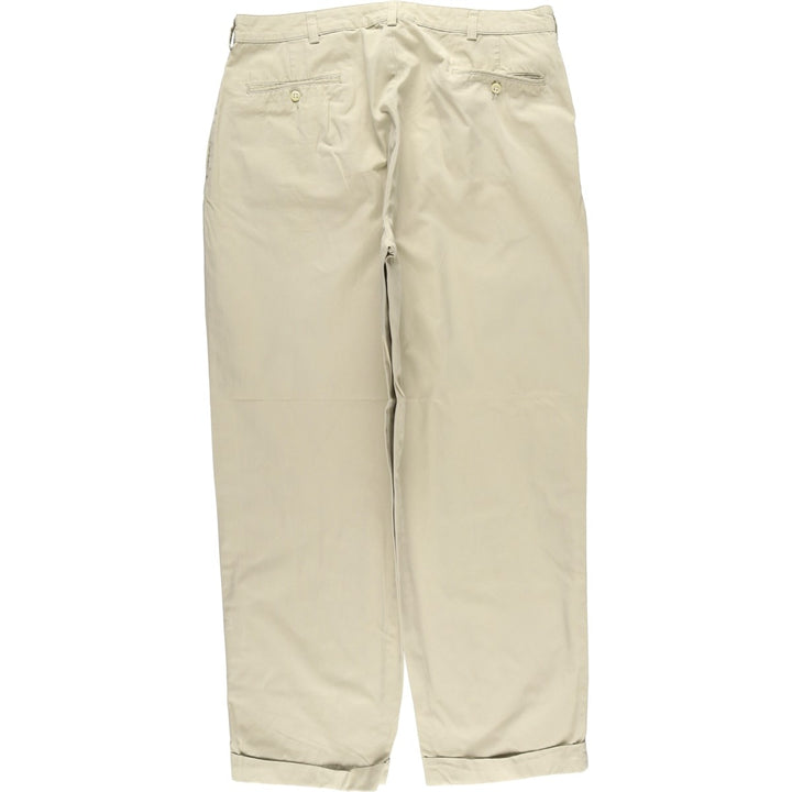 Ralph Lauren POLO by Ralph Lauren Two-pleat Chino Pants for Men, W36 cotton Beige type Vintage Second Hand