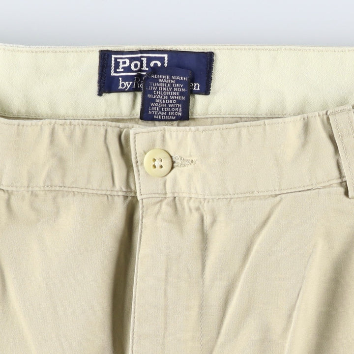 Ralph Lauren POLO by Ralph Lauren Two-pleat Chino Pants for Men, W36 cotton Beige type Vintage Second Hand