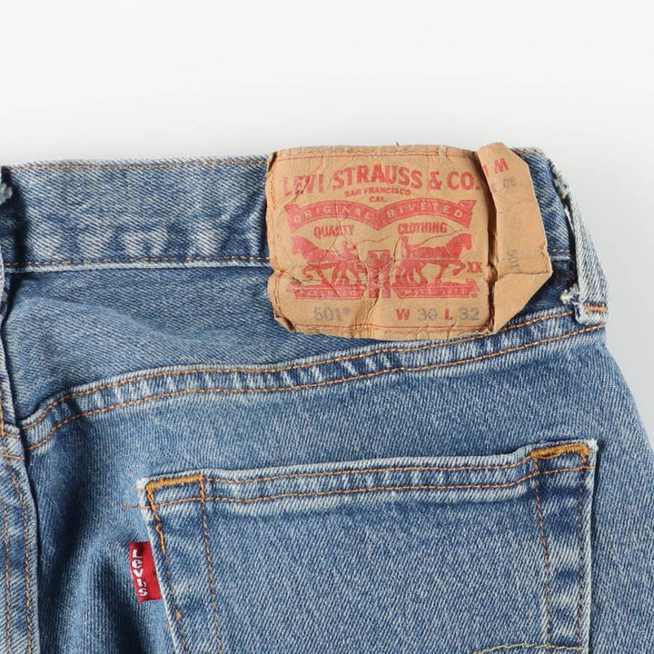 Levi's 501 straight denim pants for men, equivalent to w31 cotton blue type Vintage Second Hand