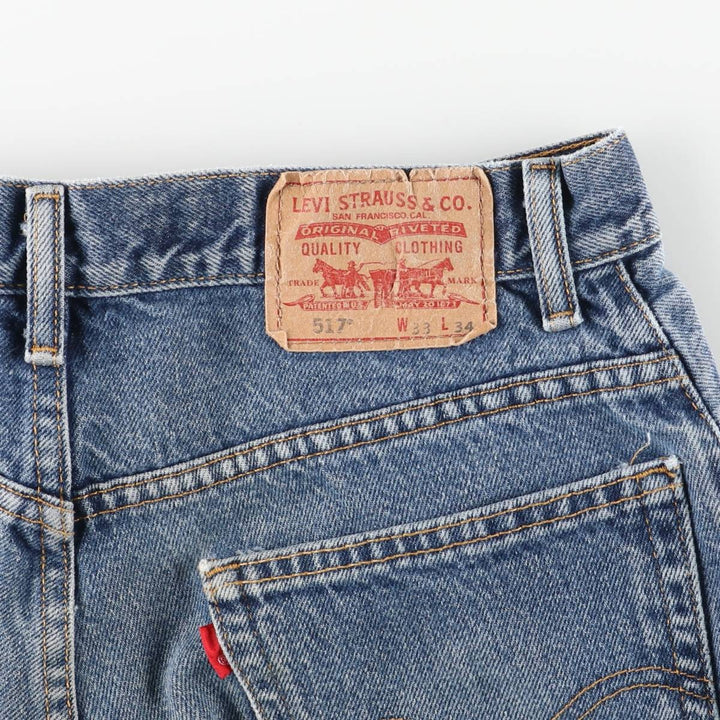 Levi's 517 BOOT CUT Bootcut denim pants for men, size w32 cotton blue type Vintage Second Hand